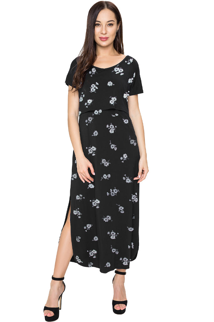 Floral Nursing Maxi Dress-Smallshow SVP121 / X-Large Floral Nursing Maxi Dress-Smallshow SVP121 / X-Large