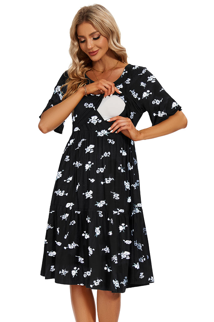 nursing winter dresses Hatch Collection Maternity The Softest Rib Nursing Friendly Dress