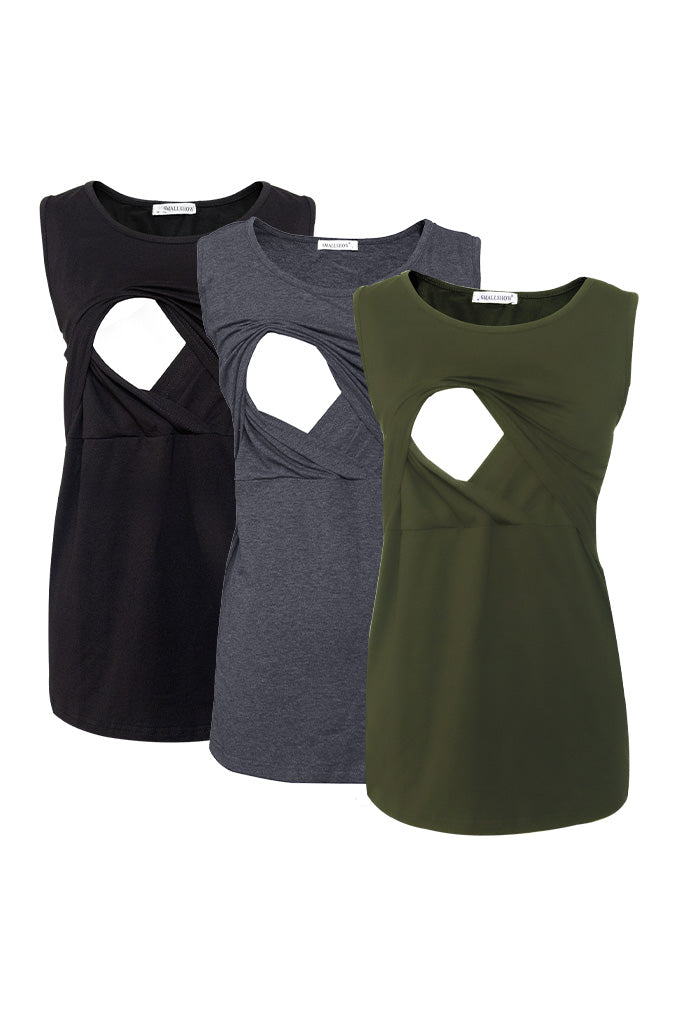 Black-Deep Grey-Army Green