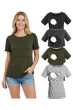 Black-Deep Grey-Army Green-White Stripe
