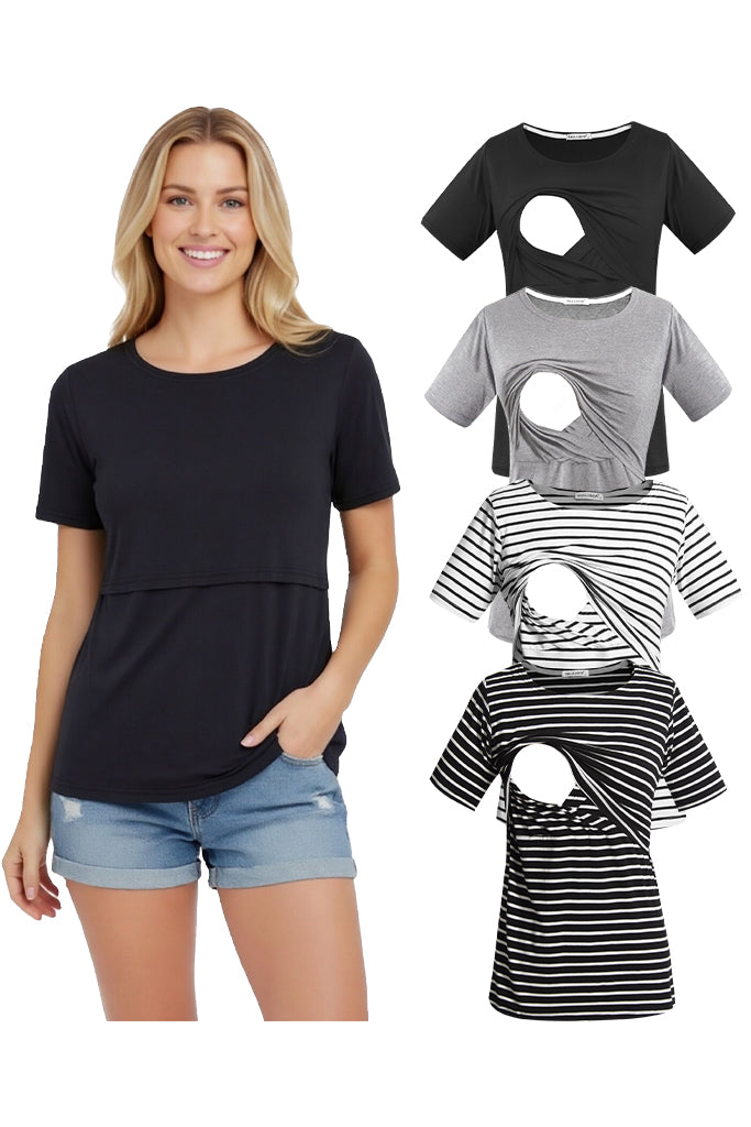 Black-Light Grey-White Stripe-Black Stripe