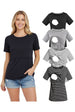 Black-Light Grey-White Stripe-Black Stripe