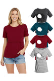 Deep Grey-Teal-Wine-White Stripe