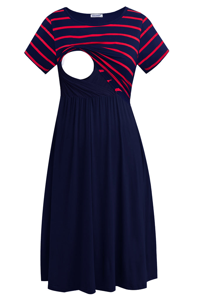 Navy Wine Stripe-Navy