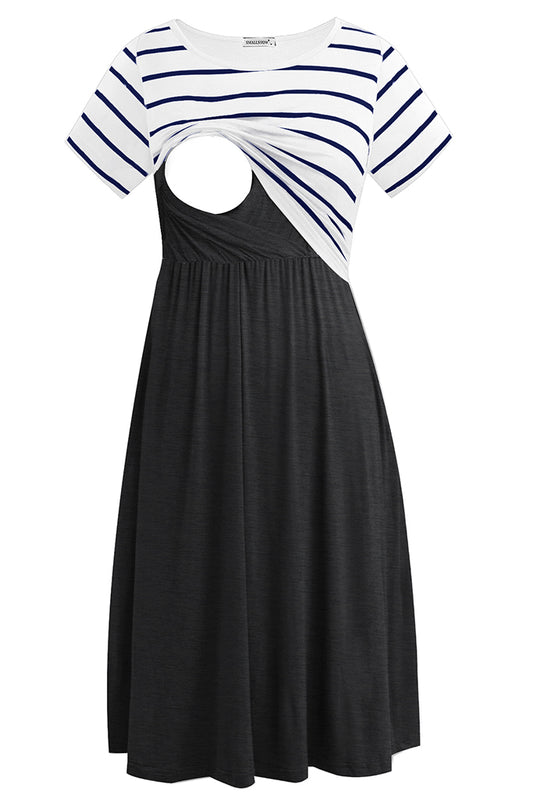 White Stripe-Deep Grey