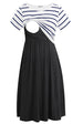 White Stripe-Deep Grey