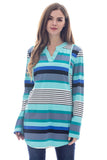 Blue Green Stripe