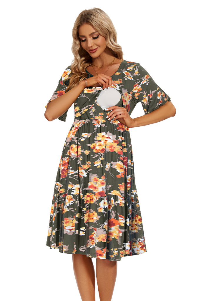 green emerald velvet dress Amazon Best Sellers: Best Maternity Nursing Dresses main image 1