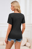 Smallshow Ribbed Short Sleeve Nursing Top