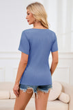 Smallshow Ribbed Short Sleeve Nursing Top