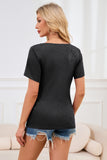 Smallshow Ribbed Short Sleeve Nursing Top