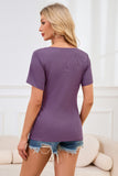 Smallshow Ribbed Short Sleeve Nursing Top