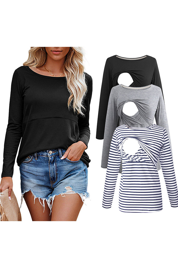 Black-Light Grey-White Stripe