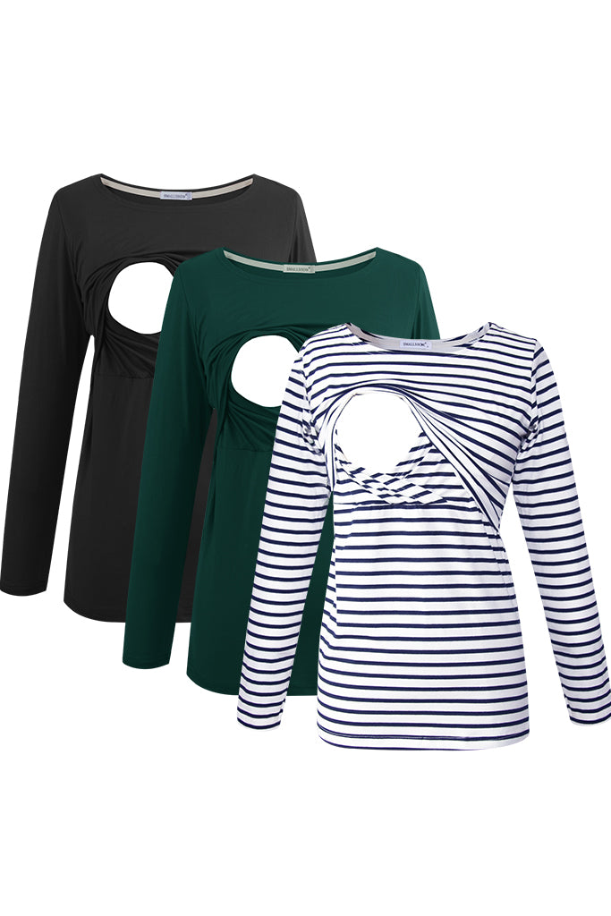 Black-Deep Green-White Stripe