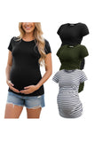 Black-Army Green-White Stripe