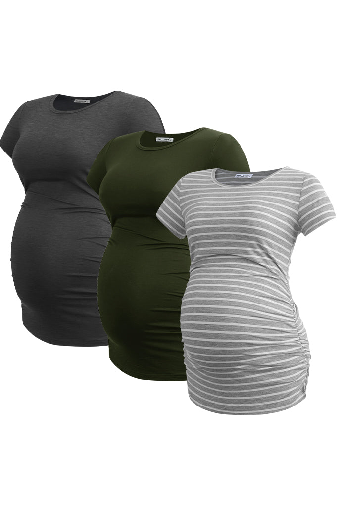 Deep Grey-Army Green-Grey Stripe