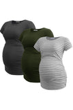 Deep Grey-Army Green-Grey Stripe