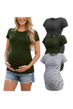 Deep Grey-Army Green-White Stripe