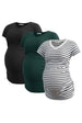 Black-Deep Green-White Stripe