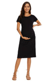 Short Sleeve Split Maternity T Shirt Dress Teal / Medium Short Sleeve Split Maternity T Shirt Dress Teal / Medium