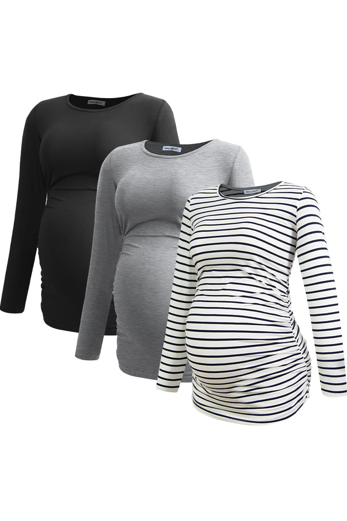 Black-Light Grey-White Stripe