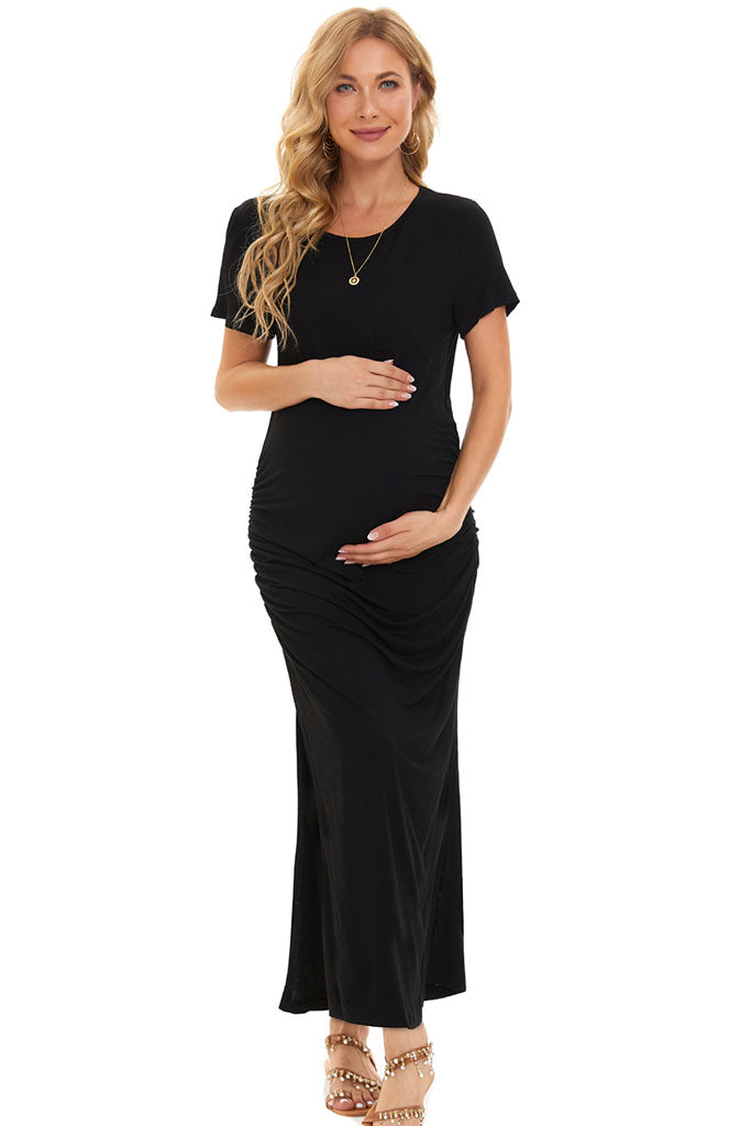 Motherhood Maternity Women's Maternity Twist Front Nursing Chemise Gown,  Black, Small : : Clothing, Shoes & Accessories